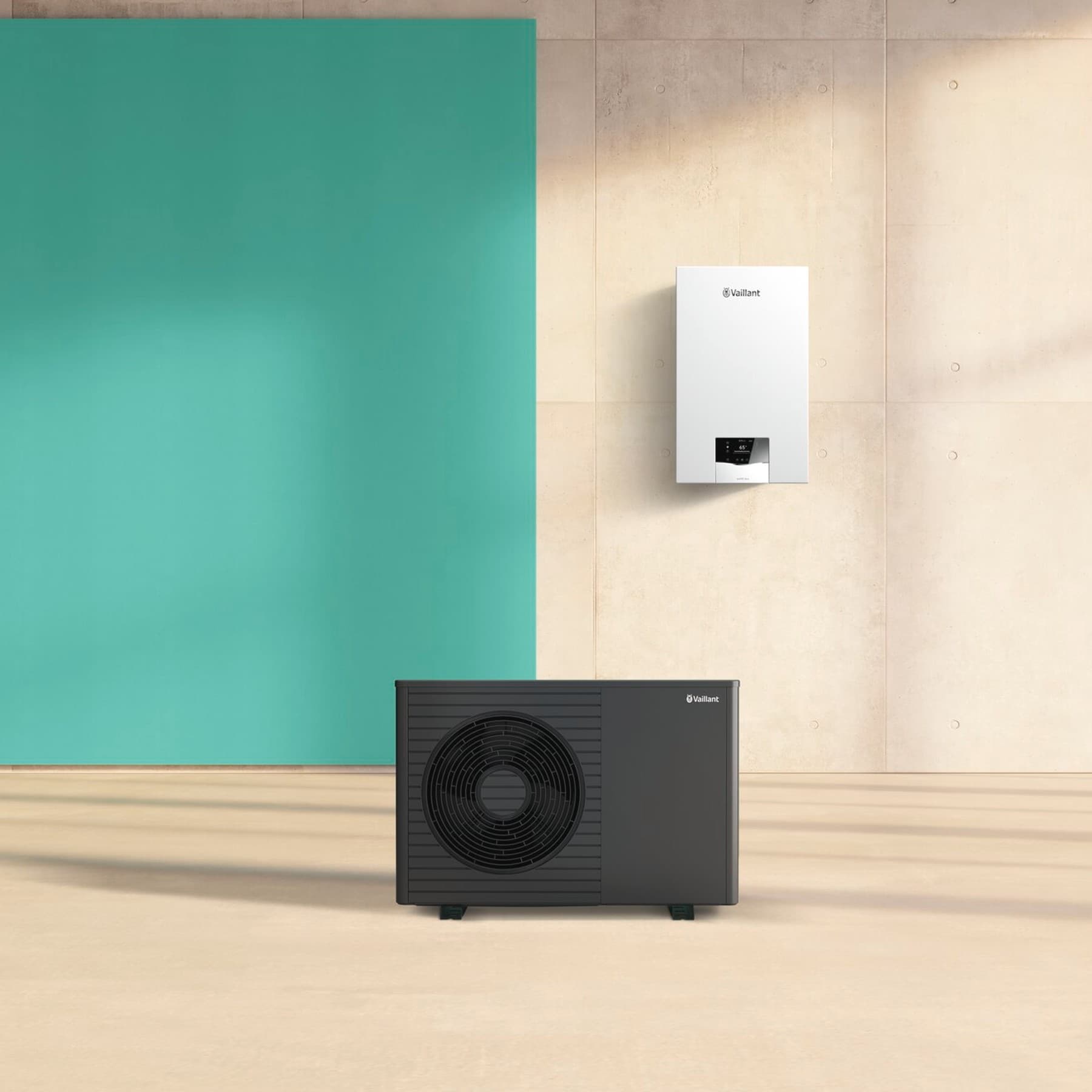 Hybridní systém s tepelným čerpadlem aroTHERM plus a plynovým kondenzačním kotlem ecoTEC plus